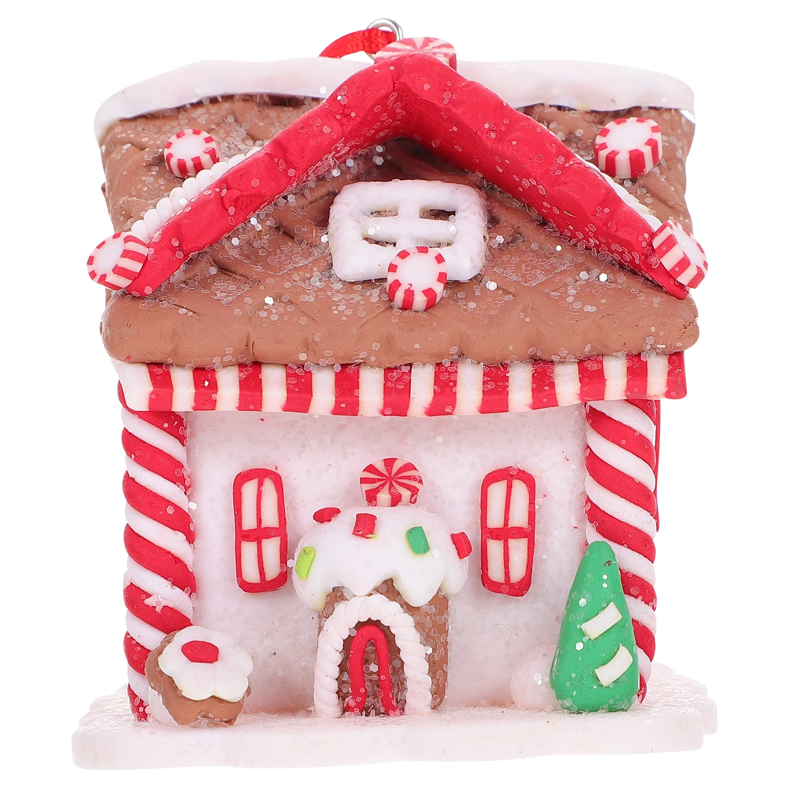 

Realistic House Style Resin Pendant Holiday Christmas Tree Decor Small Hanging Ornament for Indoor Outdoor Use