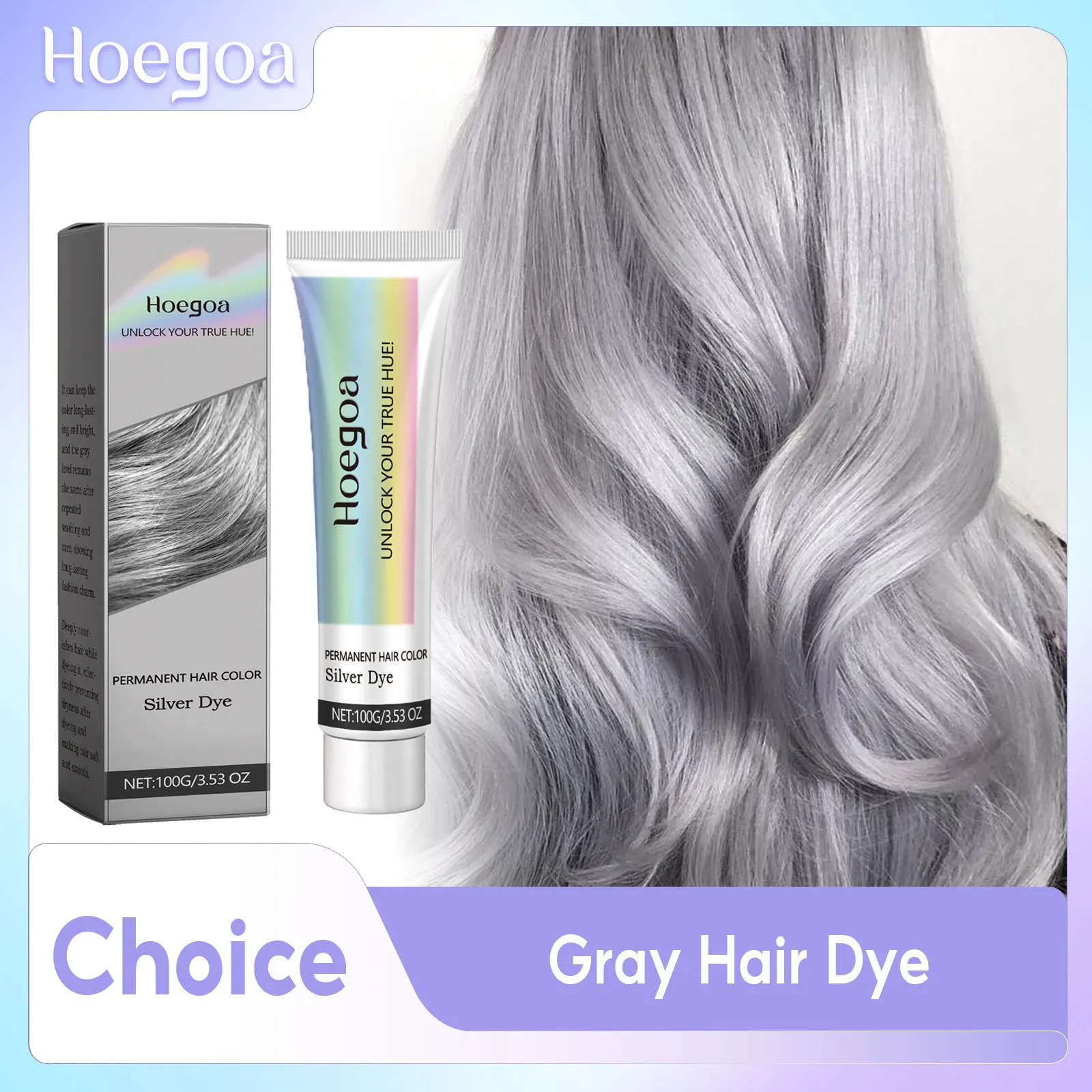 Gray Hair Dye Shampoo Natural Permanent Fast Hair Color Cream Reduce Scalp Irritation Instant Cover White Hair Coloring Products