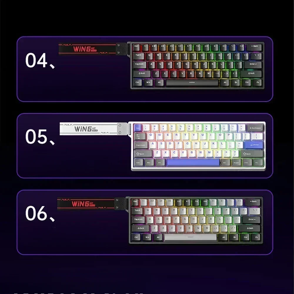 

Aula Win60/68 HE игровая клавиатура для киберспорта 8k проводная горячая замена RGB механические клавиатуры магнитный переключатель аксессуары для ПК по индивидуальному заказу