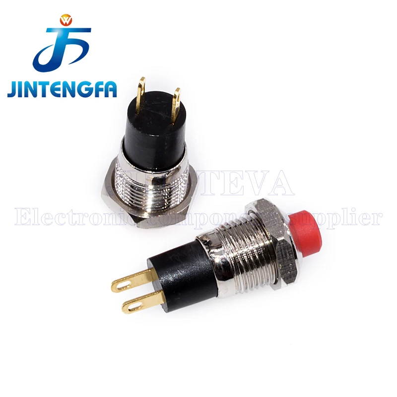 10PCS PBS-110 7MM Momentary Push Button Switch Press The Reset Lockless Switch Momentary ON OFF Push Button Micro Normally Open