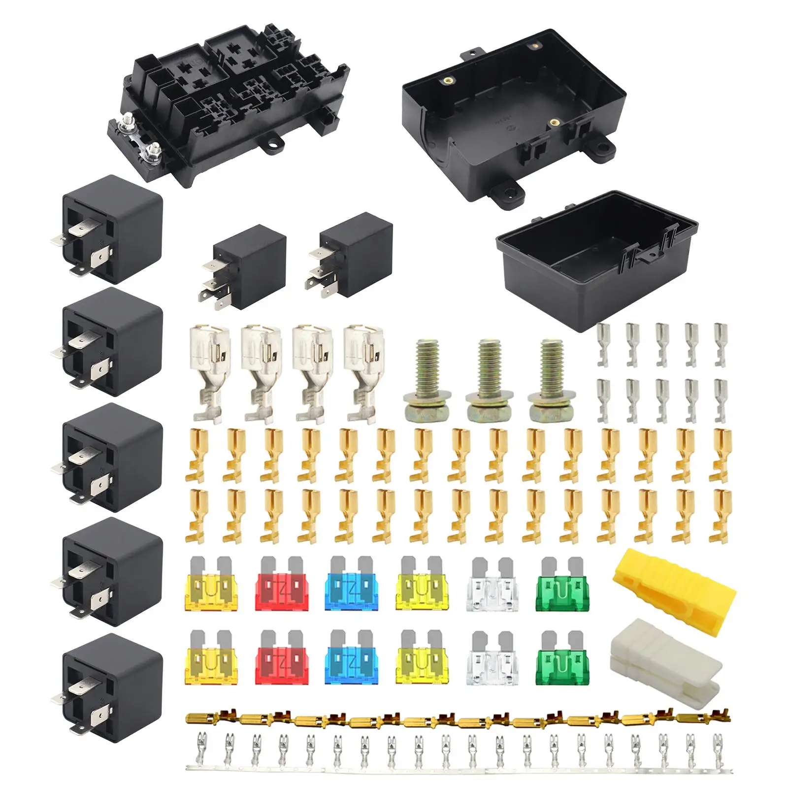 21 Way Fuse Universal with Terminals and Fuse 7 Slot for Car Marine Trailer