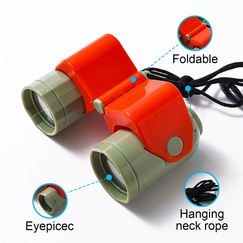 Binoculars for Kids Age 3-12,with Neck String Toddler Toy Binoculars Gift Shockproof for Camping Adventure 87HA