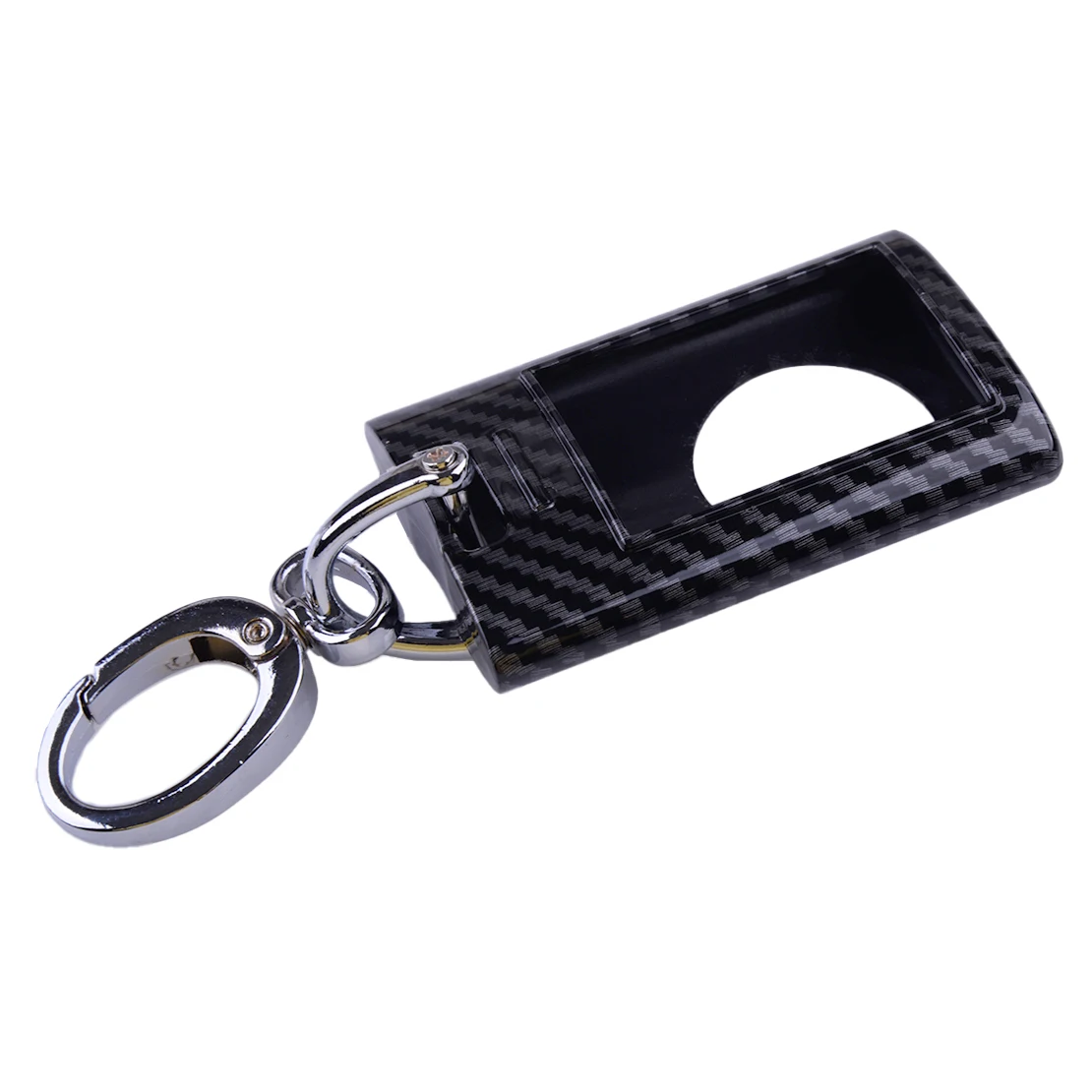 Carbon Fiber Style Remote Key Fob Case Cover Shell with Chain Fit for Cadillac DTS STS Escalade CTS SRX XTS Chevrolet Corvette