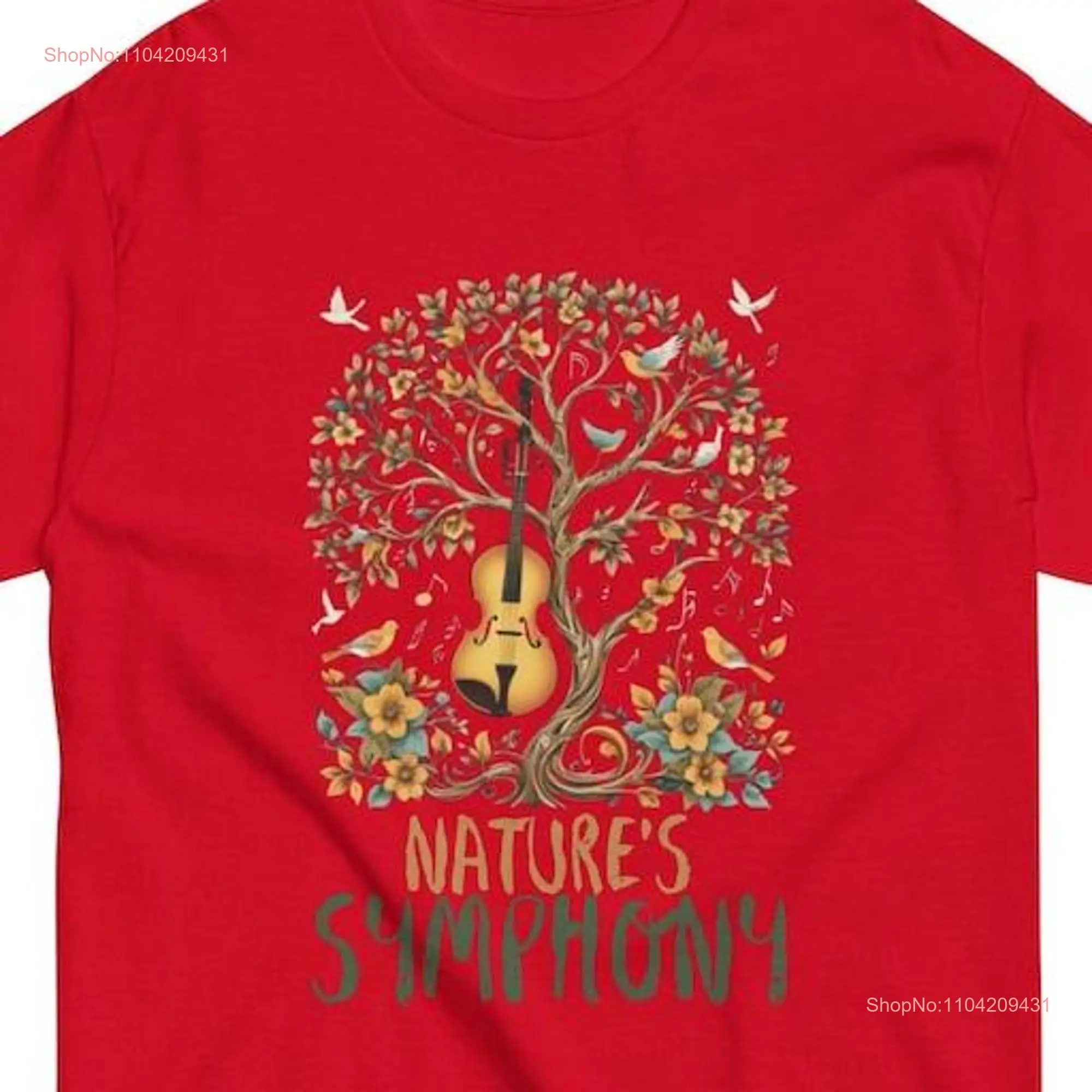 Nature's Symphony t shirt Music lover Outdoor enthusiast Artistic Harmony in Nature Hand drawn eco friendly classic tee