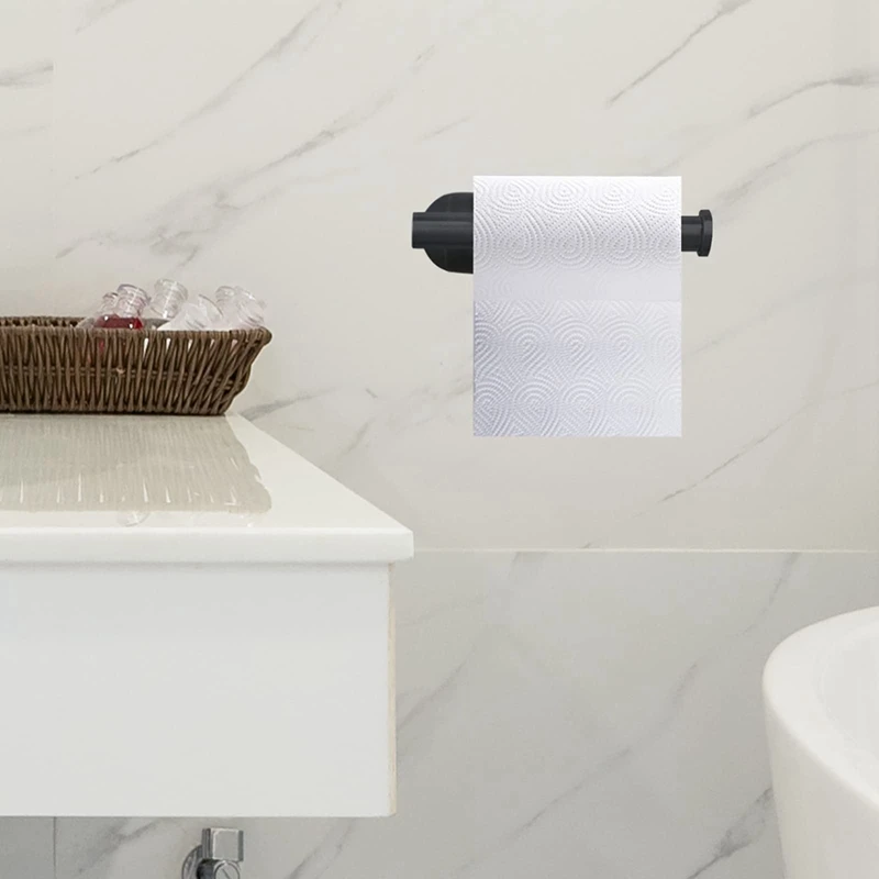 2 uds soporte de papel higiénico baño cocina baño montaje en pared 304 soporte de papel higiénico de acero inoxidable estante de almacenamiento