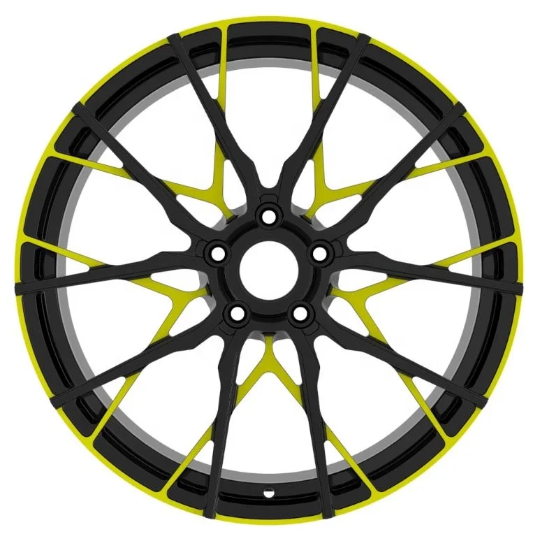 

Gloss Black With Gloss Yellow Alloy Wheel 16-24 Inch Rims 5x120 5x114.3 for Luxury Car
