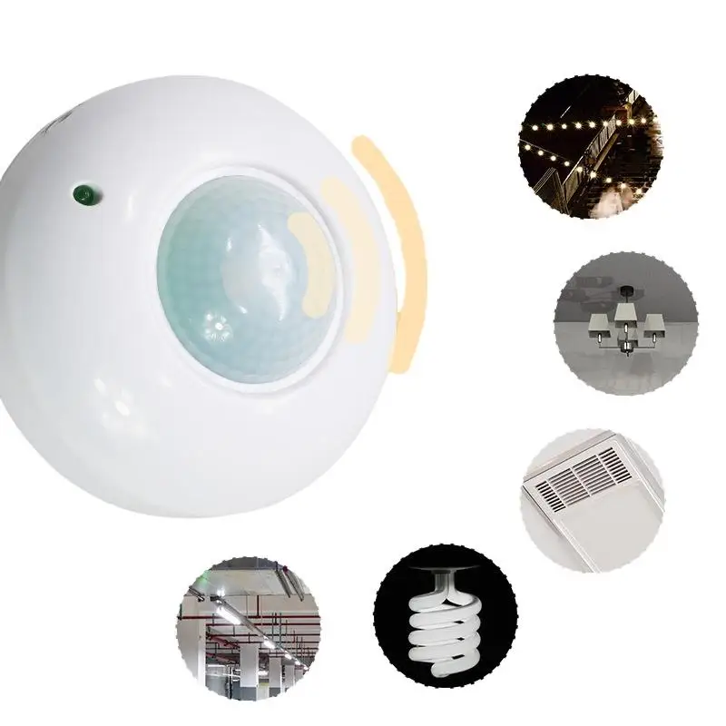 

1 Set AC110-240V Ceiling Mounted PIR Super Slim Motion Sensor Light Switch Human Body Infrared Detector 180 Degree