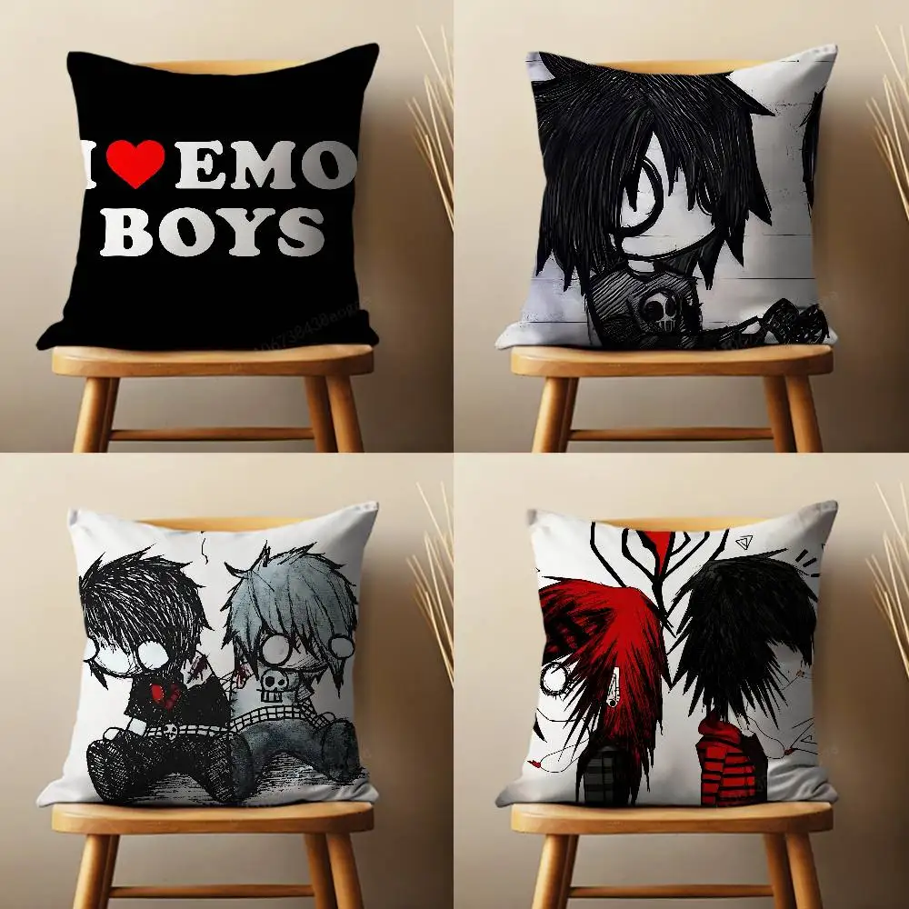 

I Love Emo Boys Art Pillow Case For Room Sofa Cushion Cover Suitable For Home Bedroom Decoration And Protector