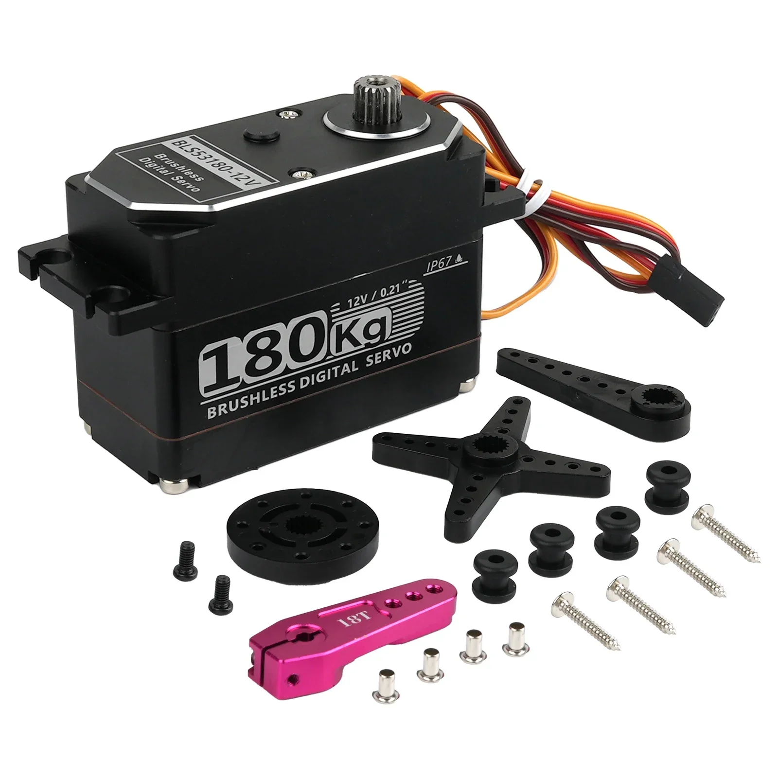 IP67 Waterproof 180kg.cm Digital Servo 12V 24V Brushless Motor for 1/5 Redcat HPI Baja 5B SS RC Servo Car SAVOX-0236 LOSI XL 5T