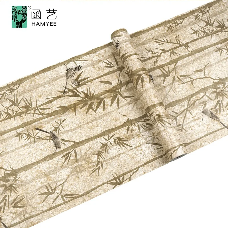 مخصص شيانغ شياو الخيزران خلفية PVC ذاتية اللصق الجدار ملصق لتجديد خلفية جدار ديكور #2
