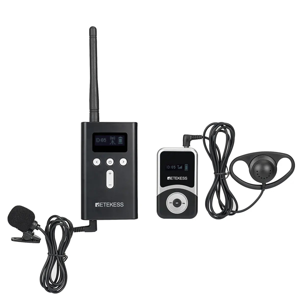 RETEKESS T130S Drahtloses Tourguide-System 2. Generation T130 Langes Standby-Zeitfenster Audio-Guide-System Mikrofon-Kopfhörer-Set für Tourismus und Meetings – Detail 22