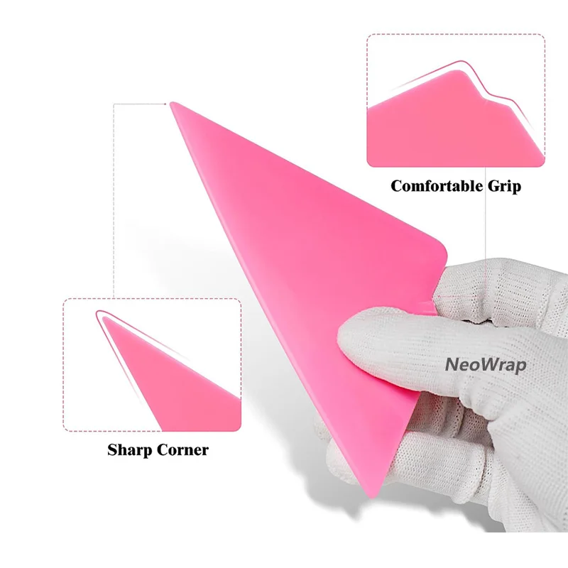 NeoWrap 3 Hardness Car Corner Triangle Squeegee Plastic Card Scraper Tight Spaces Wrap Vinyl Curves Slot Window Tint Tool