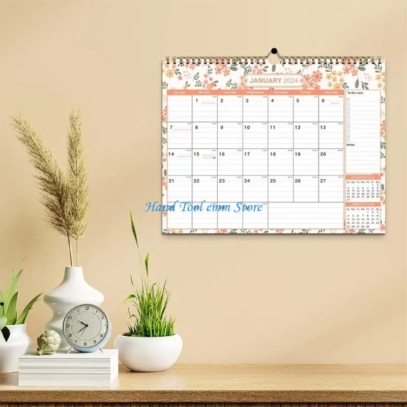 

H37F Wall Calendar Planner from 01. 2024-06. 2025 for Organizing Whole Month