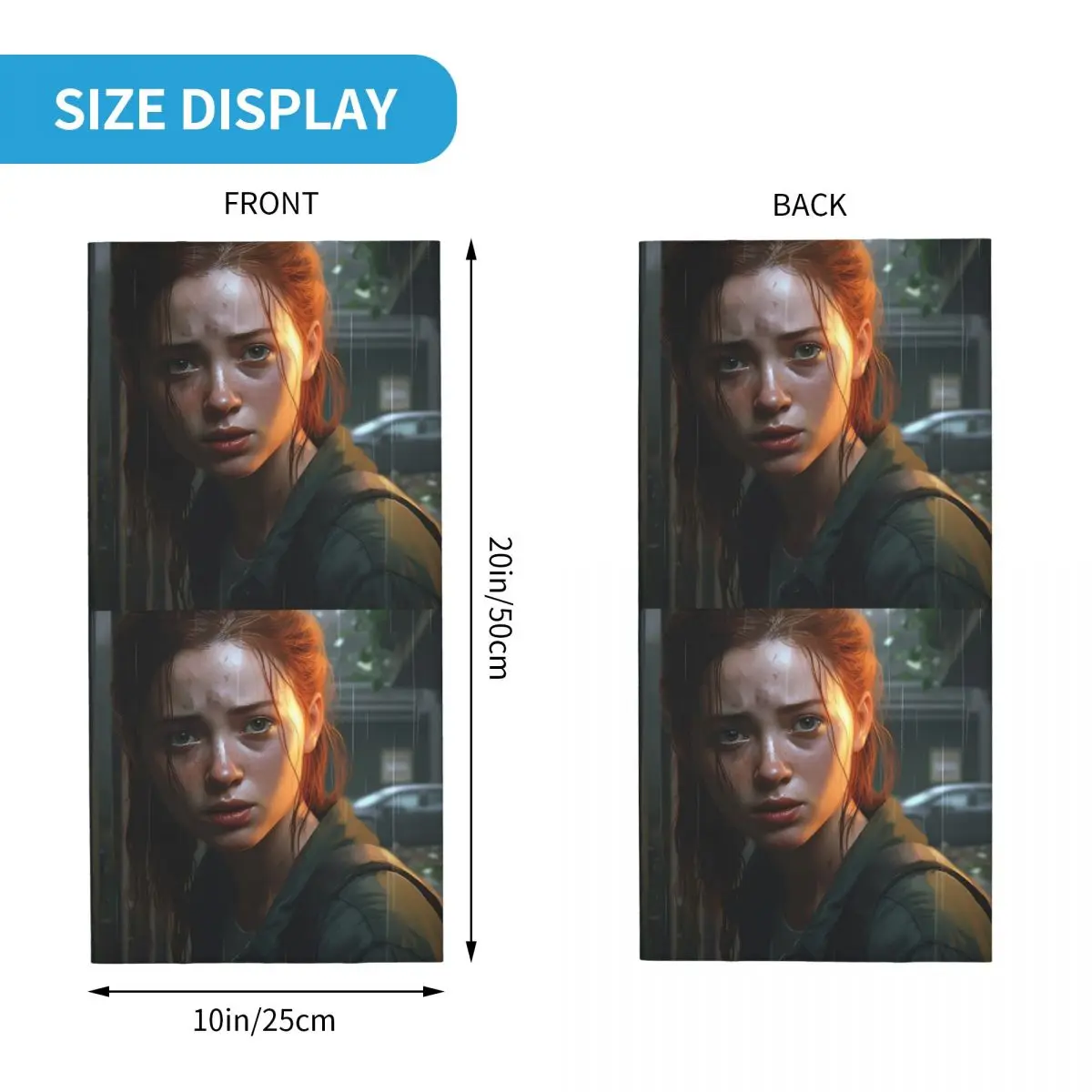 Ellie Williams TV Play The Last Of Us Neck Gaiter Face Scarf Cover Neck Gaiter Men Women Bandana Scarf Thin Summer