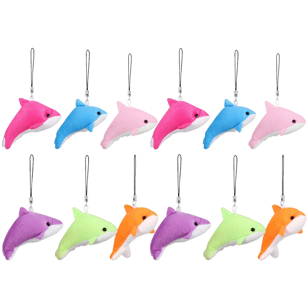 12 Pcs Identifier Backpack Hanging Dolphin Ocean Stuffed Adorn Caravan Accessories