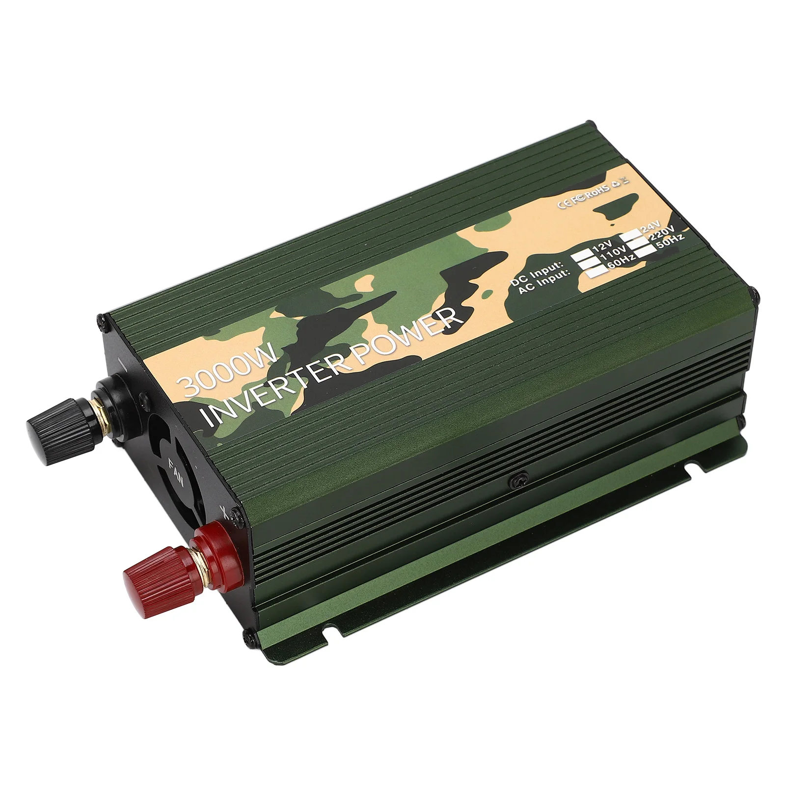 

Car Power Inverter 3000W DC 24V to AC Sine Wave Solar Converter with AC USB Socket 220V 50Hz