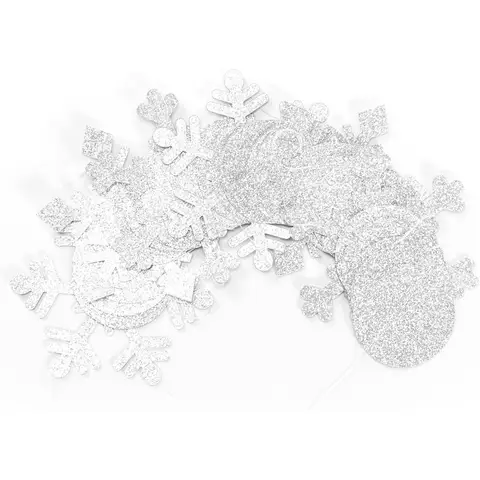Snöflinga Snövit-Silver Julfest-Dekorationer Girlang - 61Ft Winter Wonderland Frost Hängande Pappersbanderoll, B 6 best sales julgranskulor av papper - №5