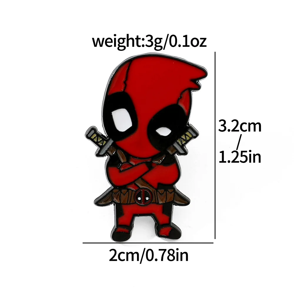 Marvel Movie Deadpool & Wolverine Enamel Pins Kawaii Deadpool Wolverine Brooch for Jacket Metal Lapel Badge Gifts