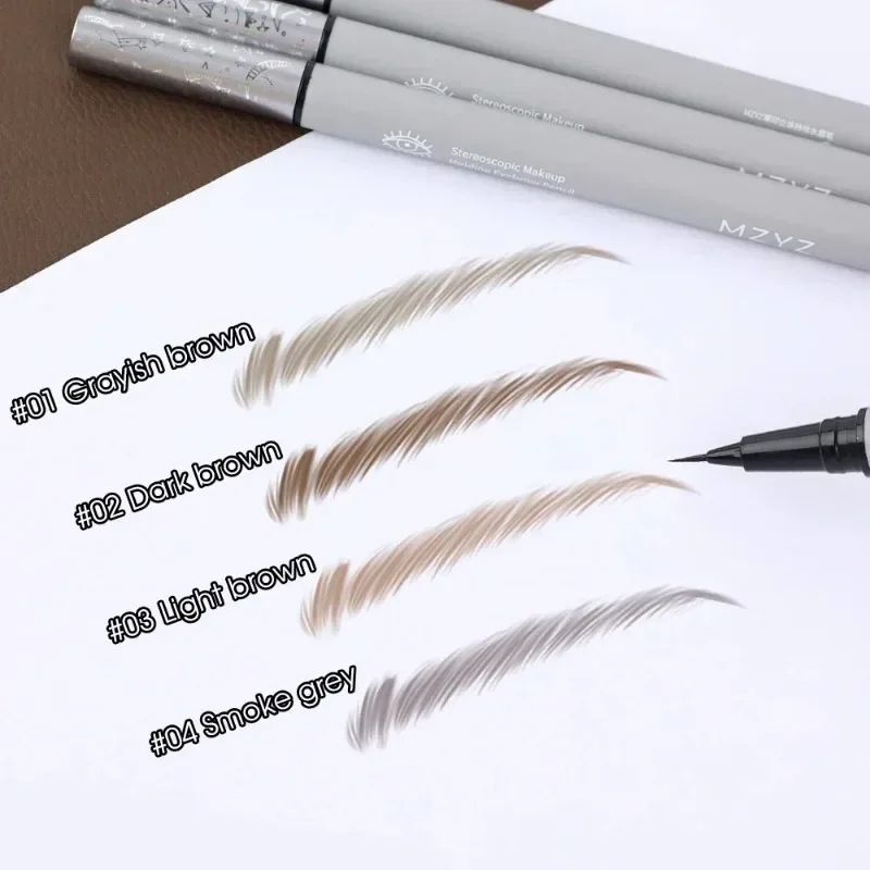 Wasserflüssiger Augenbrauenstift, wasserdicht, langlebig, kein Ausblühen, Eyeliner, liegender Seidenraupe, ultrafeiner Augenbrauen-Tattoo-Stift, Make-up