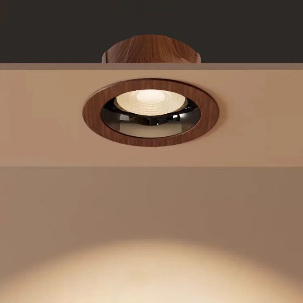 Anti glare surface mounted wood grain tube light LED dimming household lighting room decoration spotlight