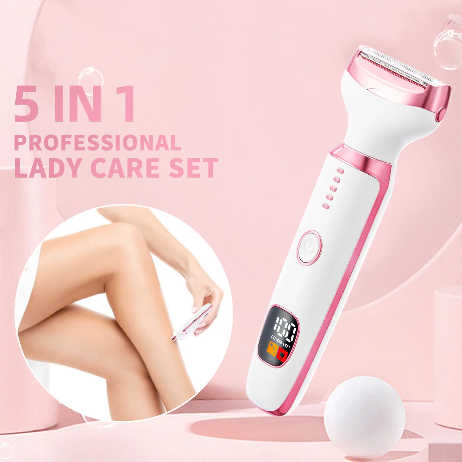 Painless Hair Removal Epilator USB Rechargeable Trimmer Women Body Razor Face Leg Armpit Bikini Hand Pubic Shaver Hair Remover