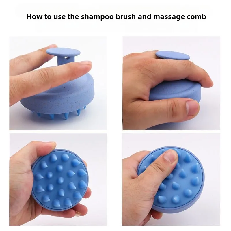 Nouveau Silicone shampooing brosse tête cuir chevelu Massage cheveux lavage peigne corps MassagTool cuir chevelu Massage peigne cheveux lavage Combe