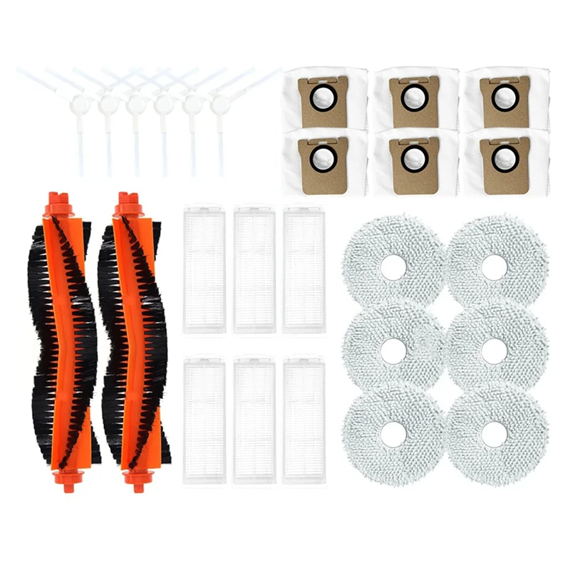 For Xiaomi M30 Pro / C107 Robot Vacuum Main Side Brush HEPA Filter Mop Pad Dust Bag Replacement Parts