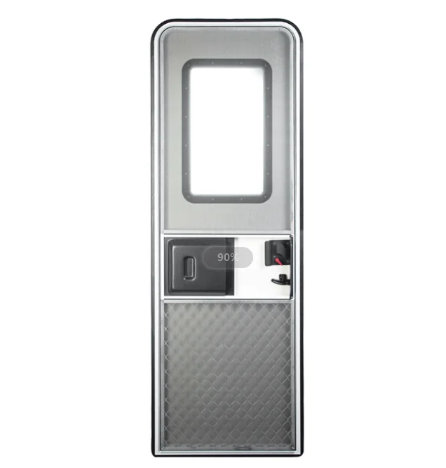 High Quality RV Door Powder Coated Aluminium Alloy Frame with Screen Door for Caravan