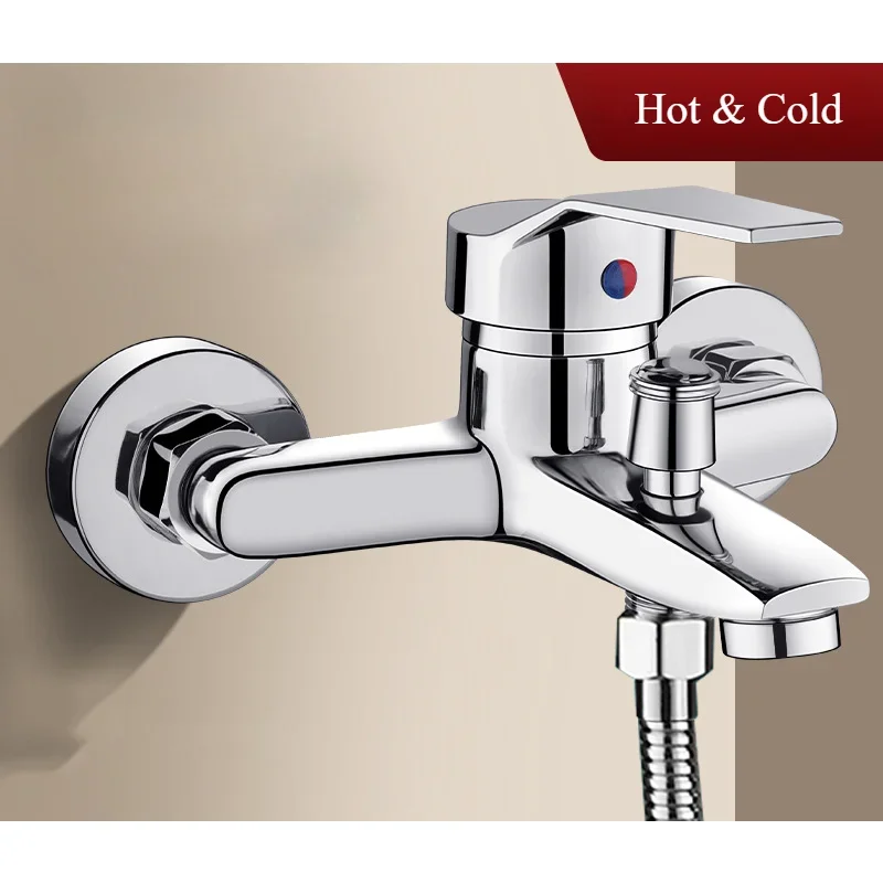 Shower Mixing Valve Shower Hardware Set In-wall Hot Cold Water Triple Mixer Tap Faucet for Bath Shower Basin