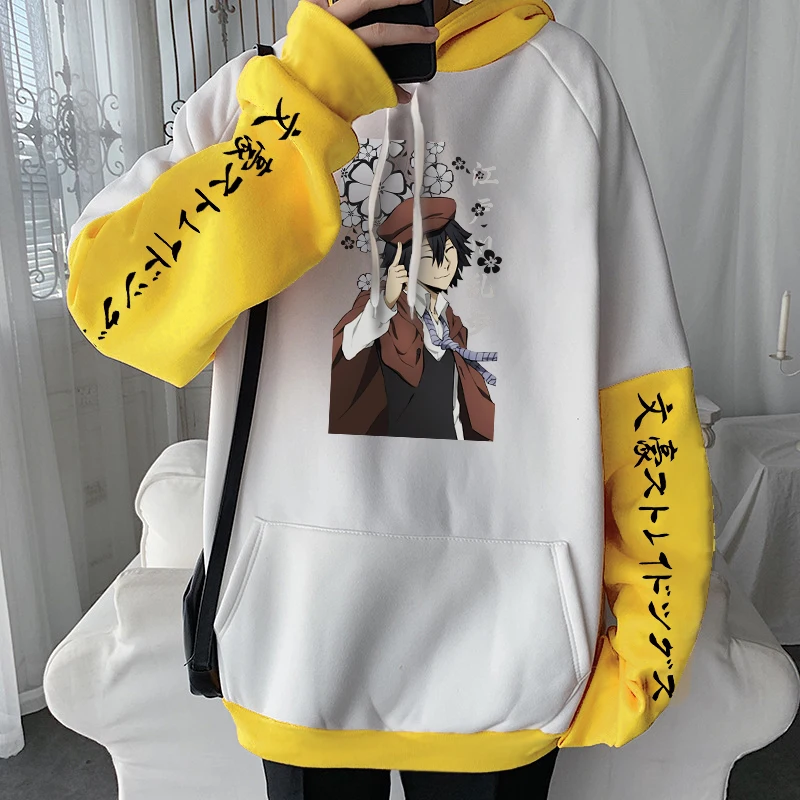 Oversized Fleece Hoodies For Men And Women Cartoon Streetwear Sweatshirts Anime Harajuku Bungo Stray Dogs Edogawa Rampo Trendy