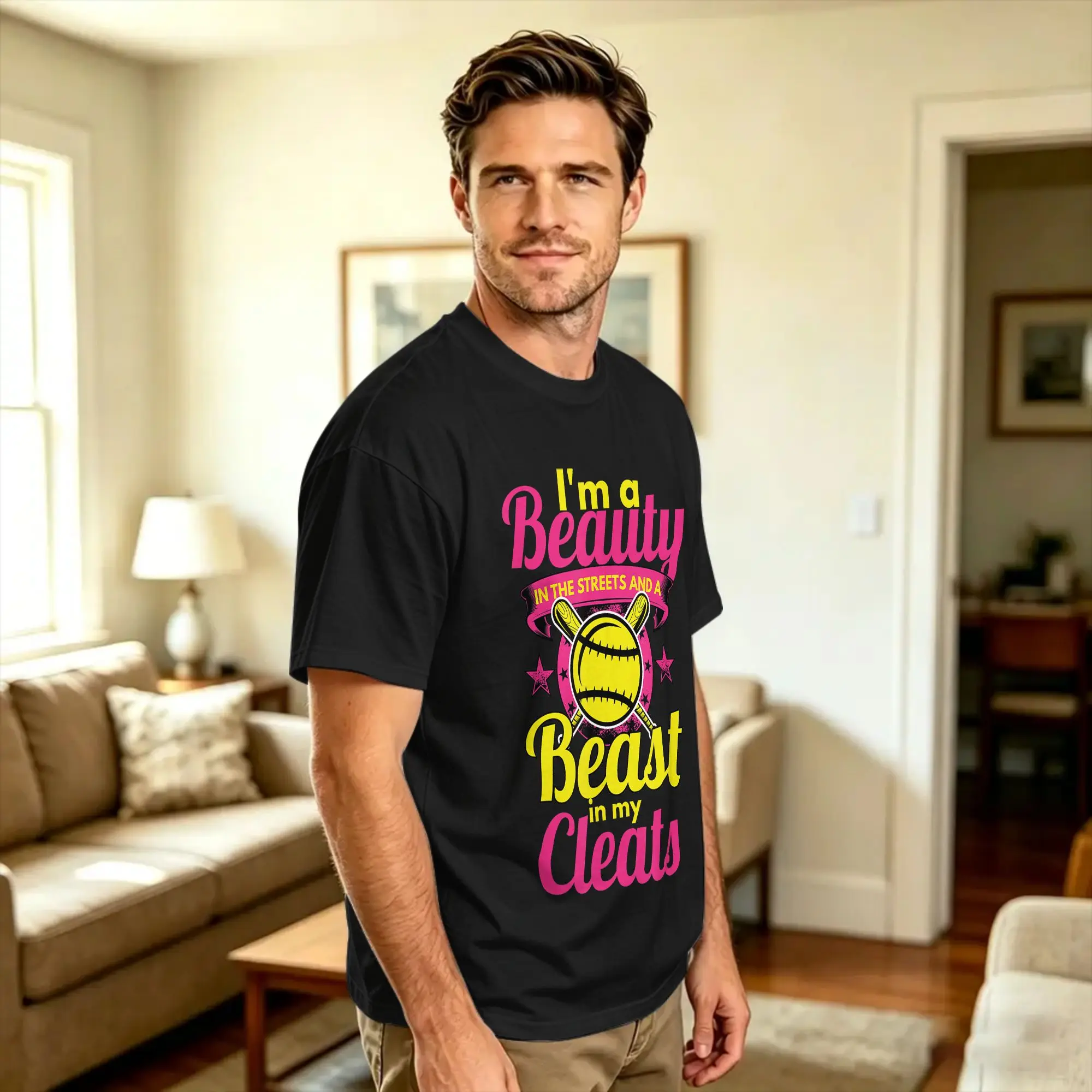 Beauty In The Streets Beast In My Cleats T-Shirt Summer Cotton T Shirts For Men Pattern Tshirt Short Sleeve Street Style Tops