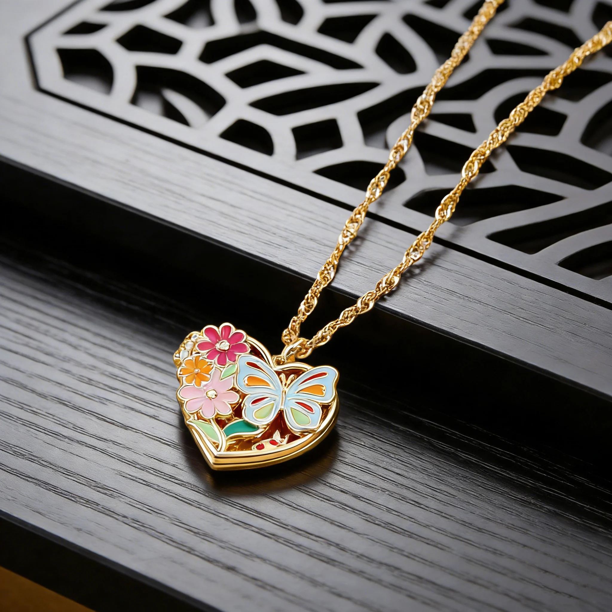 Sifisrri  Custom Photo Album Necklace for Women Colorful Oil Butterfly Alloy Copper Jewelry Choker Personalized Birthday Gift