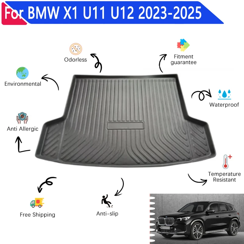 

Anti Dirty Car Trunk Mat for BMW X1 2023 U11 U12 iX1 2024 2025 TPE Material Easy Clean Car Rear Cargo Tray Trunk Mat Accessories