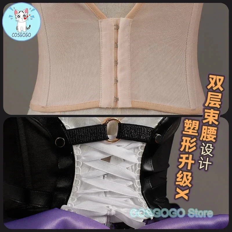COSGOGO Herta 코스프레 게임 Honkai: 스타 레일 의상 가발 패션 달콤한 유니폼 드레스 할로윈 파티 역할 놀이 의류v;6'h,8;r