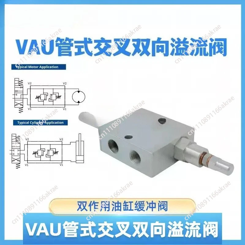 for tubular bidirectional cross relief valve double acting cylinder buffer valve to prevent hydraulic shock valve