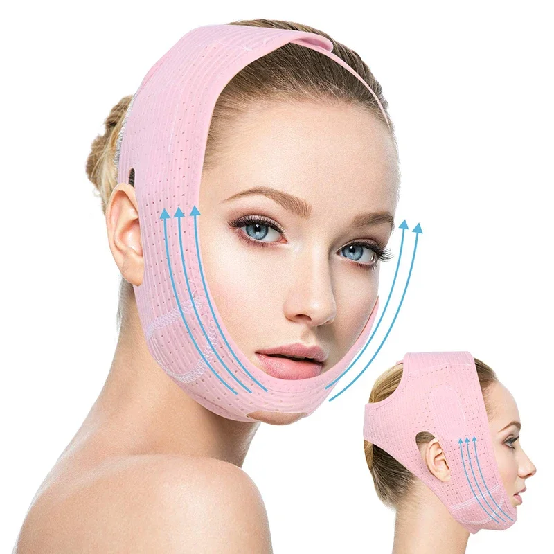 Women Chin Cheek Lift Up Belt Elastic Face Slimming Bandage Facial Massage Strap Face Skin Care Beauty Belt 1pcs