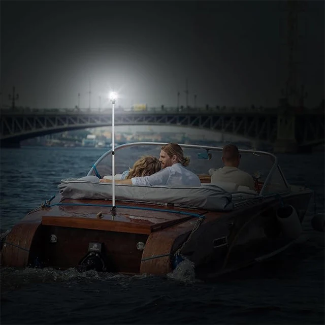 12V Telescopic Rod Stern Light, Base 3NM 360 Degree, Omni-directional Light Emitting Diode Anchor Light