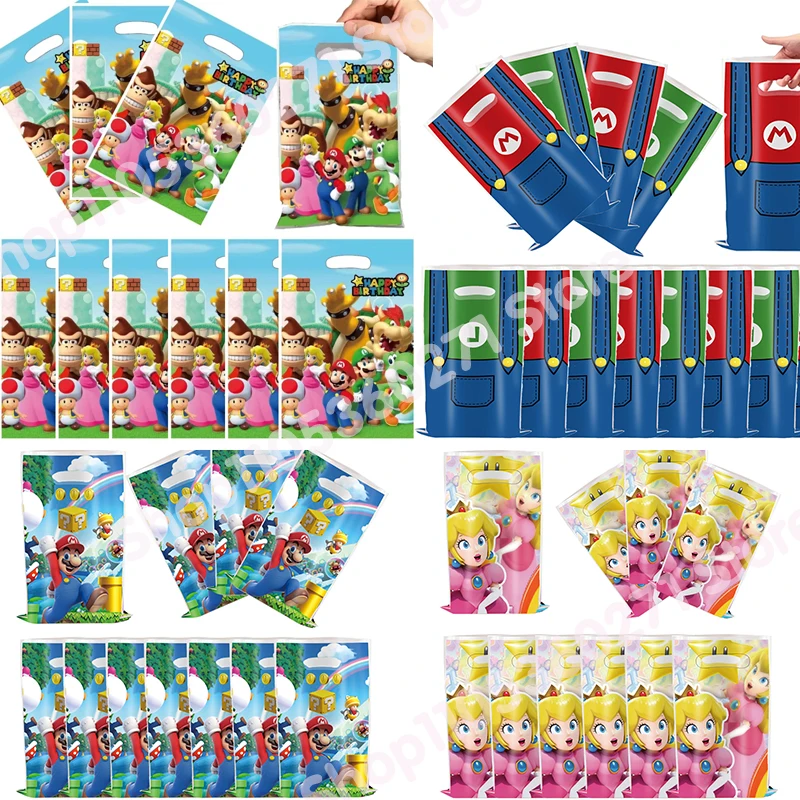 Artículos de Fiesta de Super Mario Bros, Decoración de Cumpleaños para Niños, Globos de Aluminio, Llaveros, Pajitas, Sellos, Recuerdos para la Fiesta, Regalo de Cumpleaños