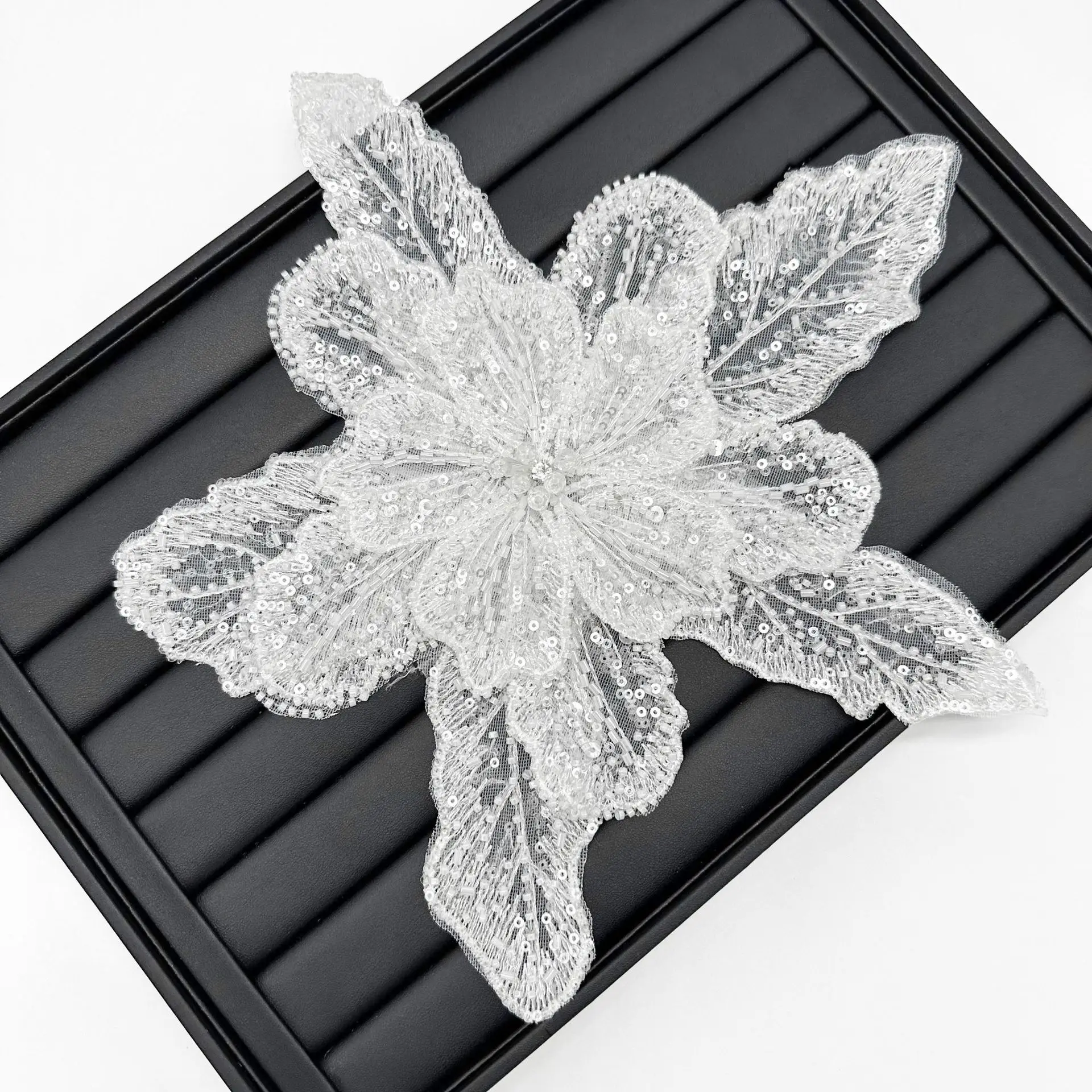 

New white multi-layer bead clothing with skirt accessories decorative corsage clothing accessories