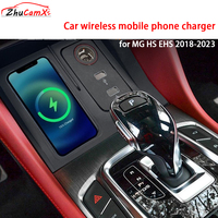 ZhuCamX for MG HS EHS 2018-2023 Center Console Storage Wireless Mobile Phone Charger QI 18W iPhone Magsafe Fast Charging Panel