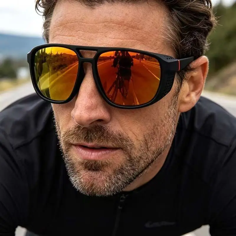 Lunettes de soleil sport polarisées professionnelles UV400, coupe-vent, pour cyclisme, course à pied, pêche, randonnée, activités de plein air, pour hommes et femmes