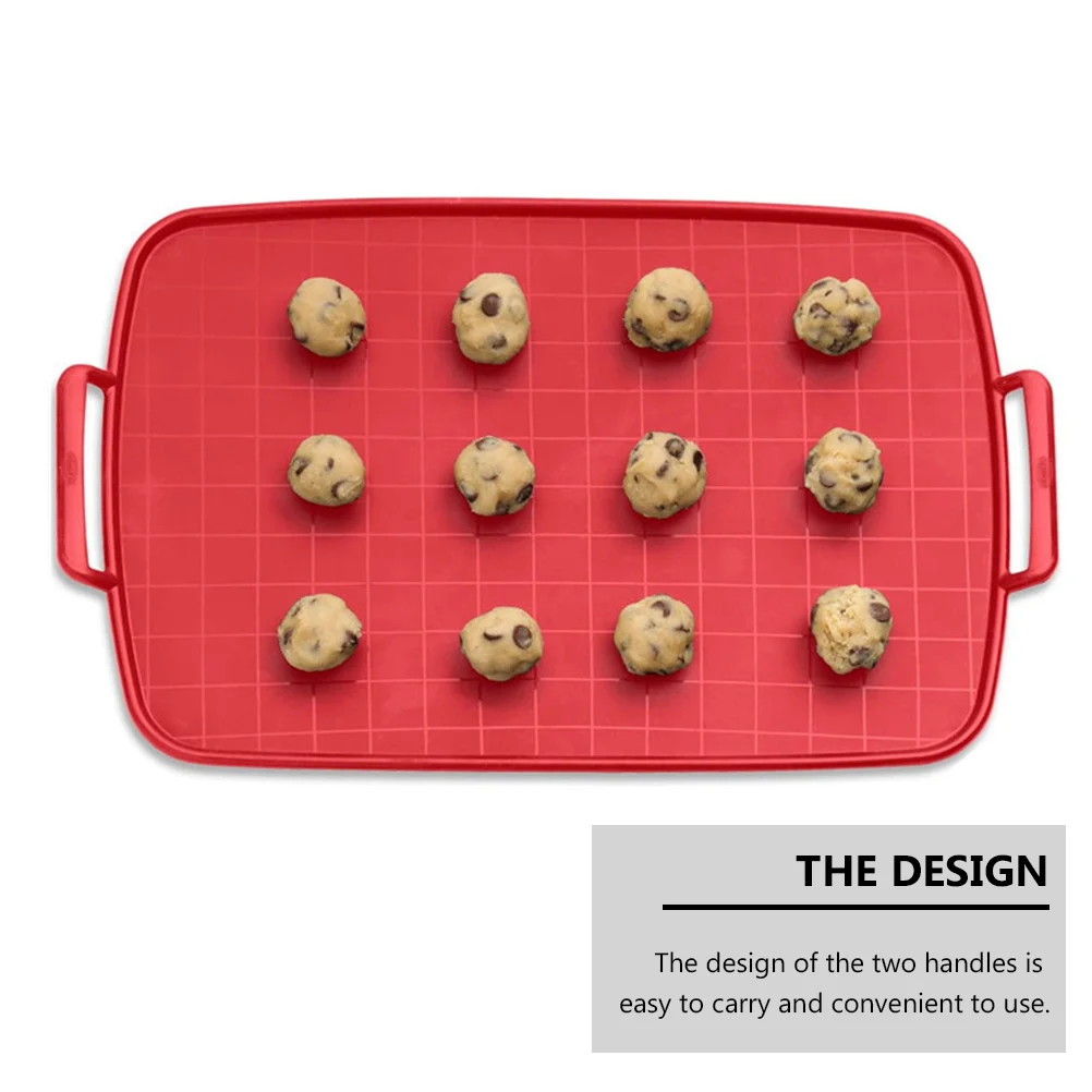 

Microwave Oven Silicone Baking Tray Heat Resistant Lightweight Plate with Handles Multipurpose Bakeware Sheet