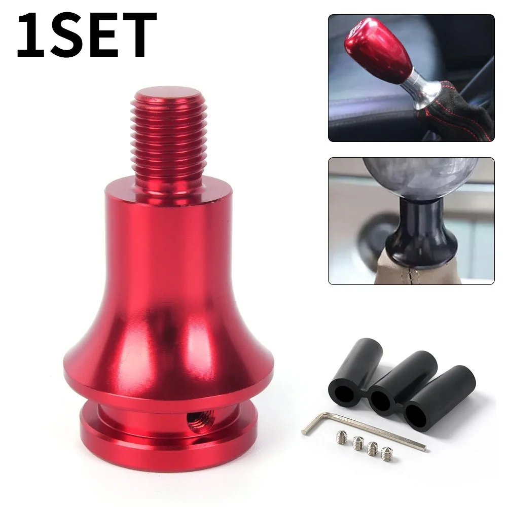 M12x1.25 Shift Knob Adapter 1Set, Aluminum Alloy Shift Lever Converter for Most Manual Transmission Cars Auto Replacement Part