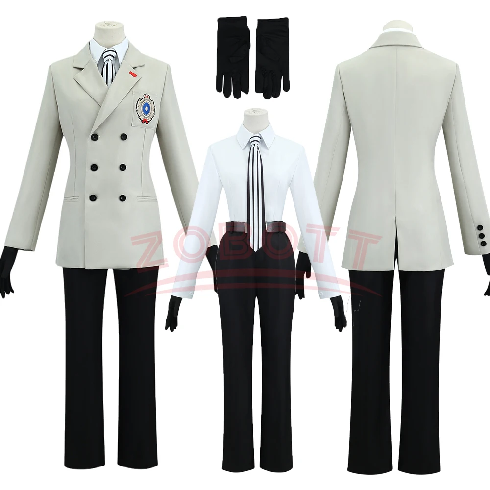 Anime Persona 5 P5 Goro Akechi Cosplay Costume School Uniform Coat Shirts Pants Halloween Party Clothing Outfits For Women Men