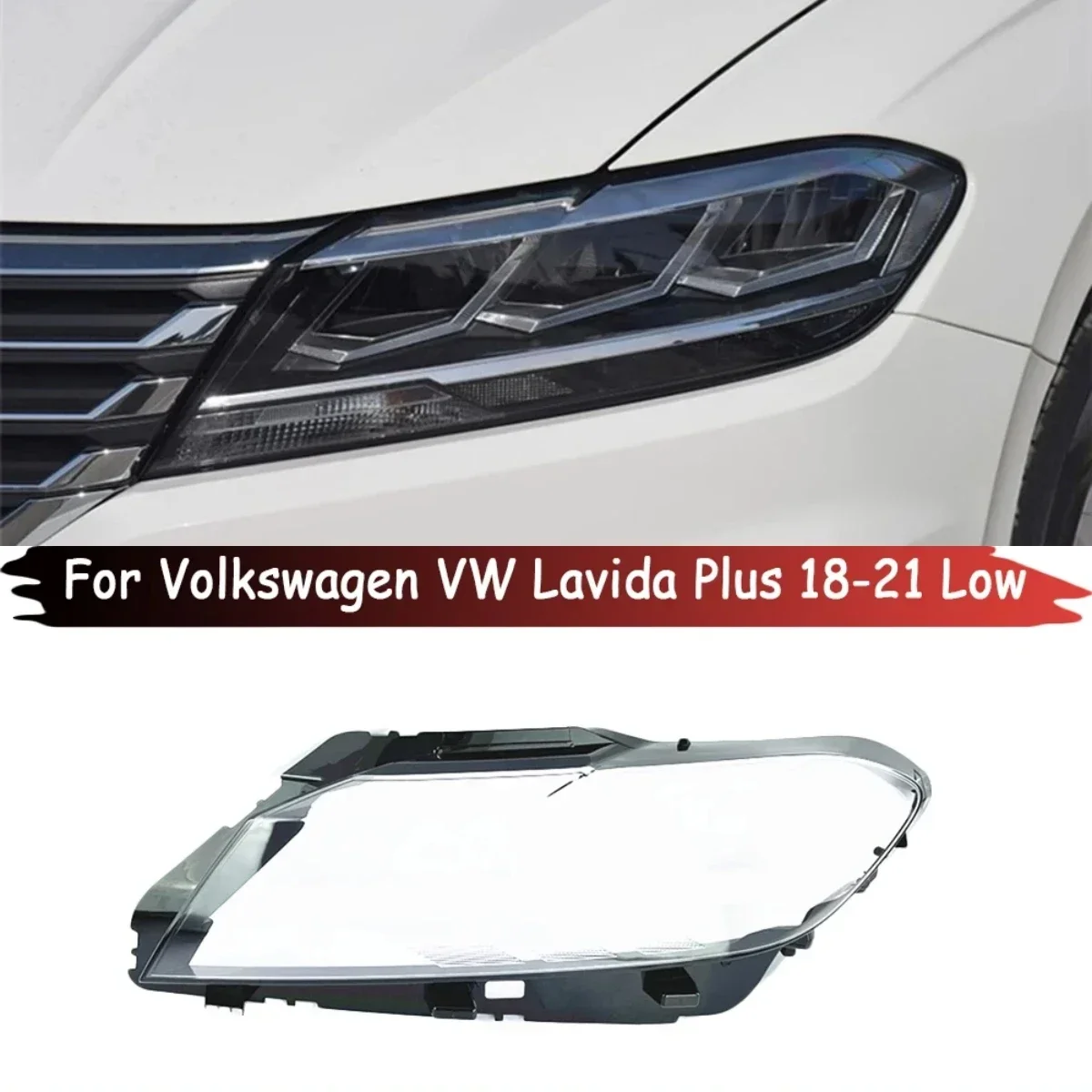 For Volkswagen VW Lavida Plus Car Headlamp Cover Lamp Shell Headlight Cover Transparent Lampshade Lampcover 2018 - 2021 Halogen