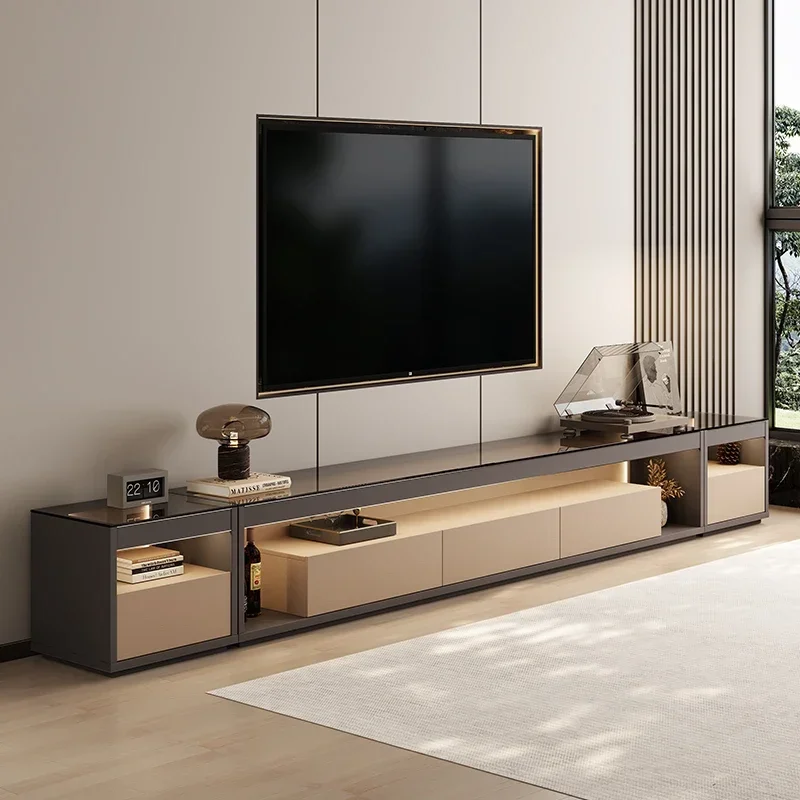 

Современный минималистичный шкаф для телевизора, журнальный столик, комбинация телевизора для большой квартиры, гостиной