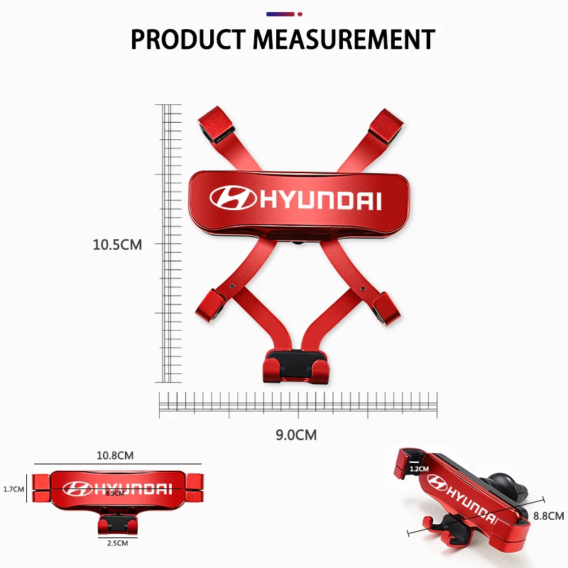 1 قطعة ABS حامل هاتف السيارة 360 دوران الجاذبية السيارات قبضة قوس لشركة هيونداي Genesis N-LINE I10 I20 I30 I40 IX20 IX35 كونا جيتز #2