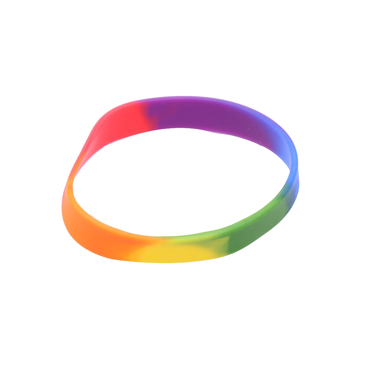 

10 Pcs Rainbow Bracelet Daily Use Wristband Color Unique Fashion Silicone Bangle