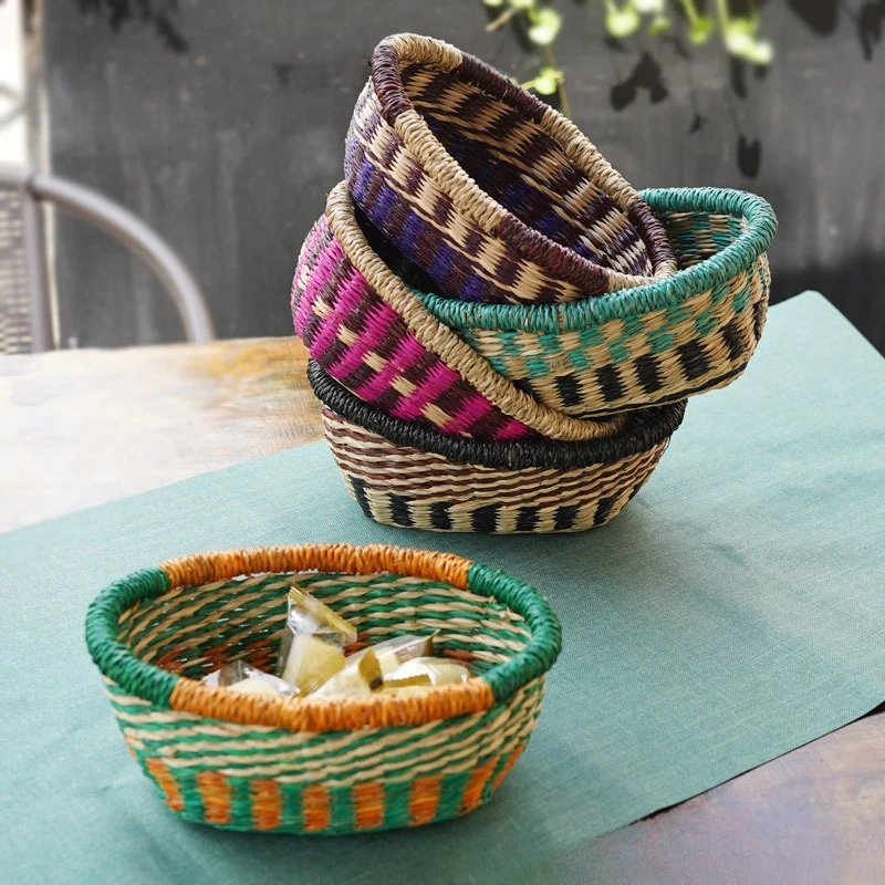

Colorful Seagrass Storage Basket – Eco-Friendly Snack Organizer for Kitchen, Picnics & Home Decor | Handwoven & Lightweight
