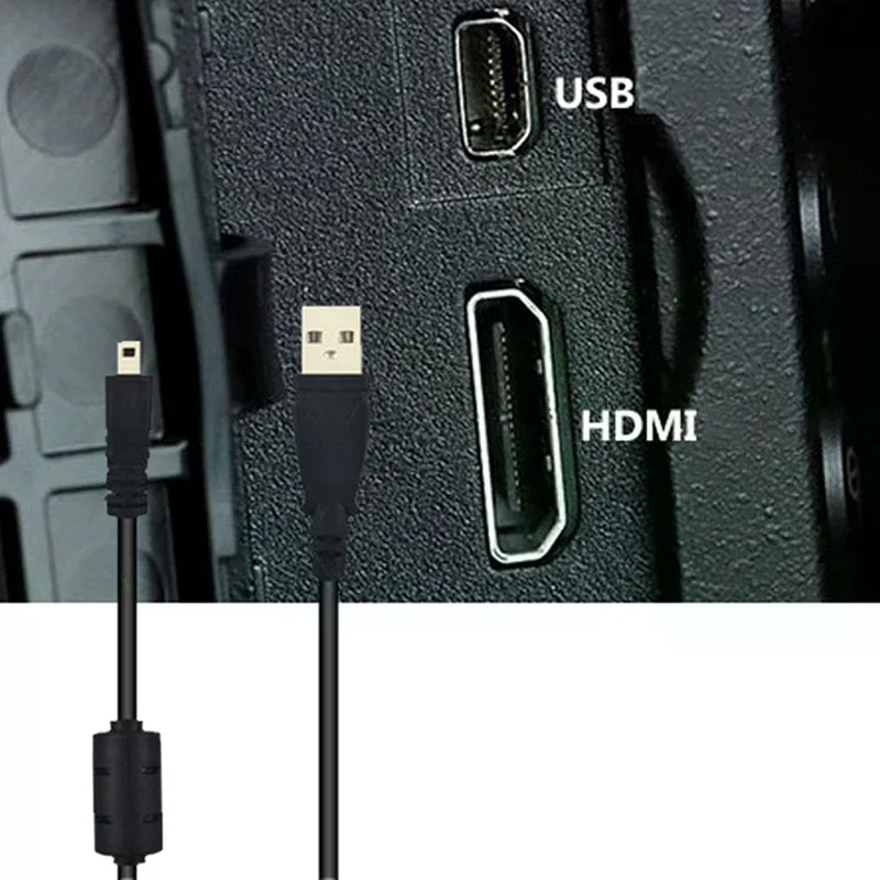 Data Cable Camera Data Pictures Video Sync Transfer Cables 8pin 150cm for Pentax Sanyo USB